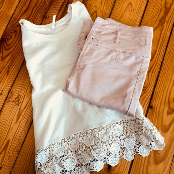 Denim - Last Chance! Soft Pink stretch skinny pants!